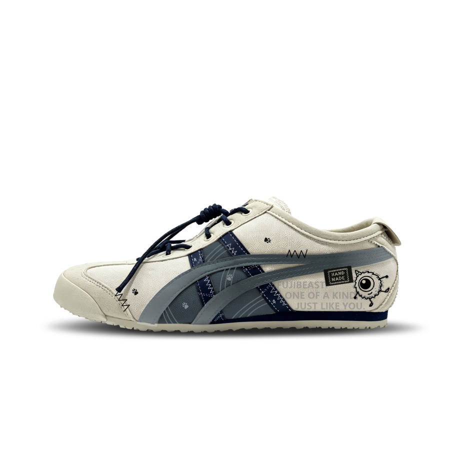 Onitsuka Tiger Mexico 66 Casual Shoes Unisex Low Top Beige & Cyan & Black
