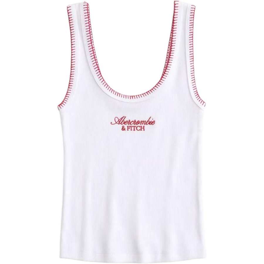 Abercrombie&Fitch Tank Tops Women's White Straight Fit