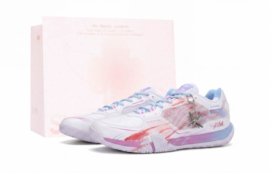 Li-Ning Li Ning Saga 3LITE Badminton Shoes Unisex Low Top Blue/Pink/White/Red