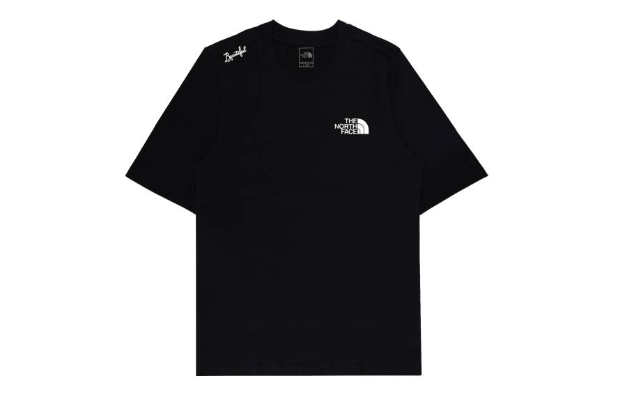 THE NORTH FACE Earth Day Series T Shirts Unisex Black Crew Neck Thin Straight Fit