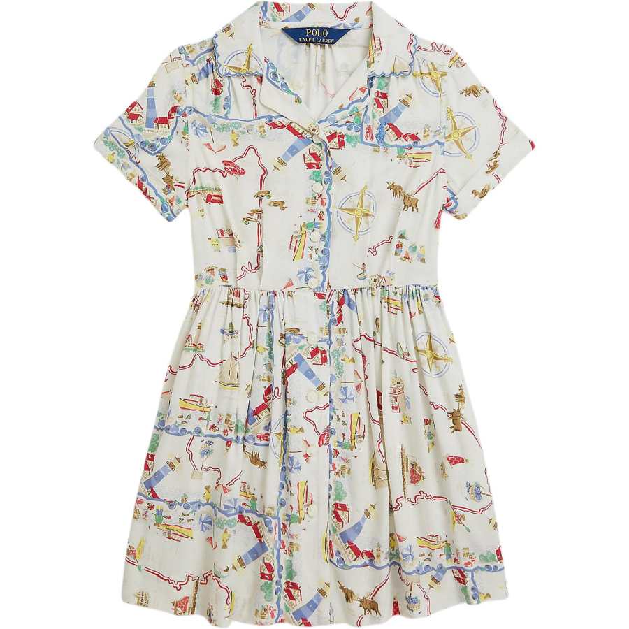 Polo Ralph Lauren Kids Dresses Lapel Moderate Short Skirt