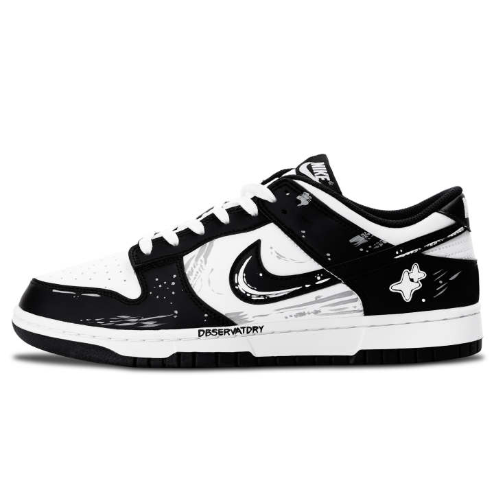 Nike Nike Dunk Skateboard Shoes Unisex Low Top Black/White/Gray