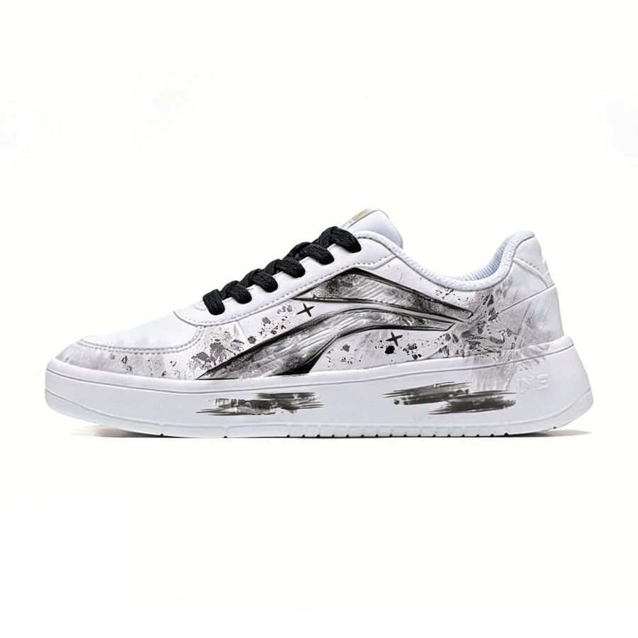 Li-Ning Li Ning Skateboard Shoes Unisex Low Top White/Gray/Black