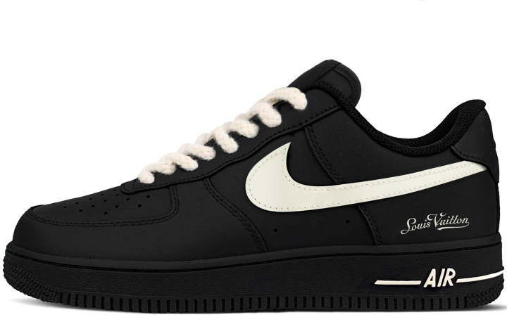Nike Nike Air Force 1 Skateboard Shoes Unisex Low Top Black/White/Beige