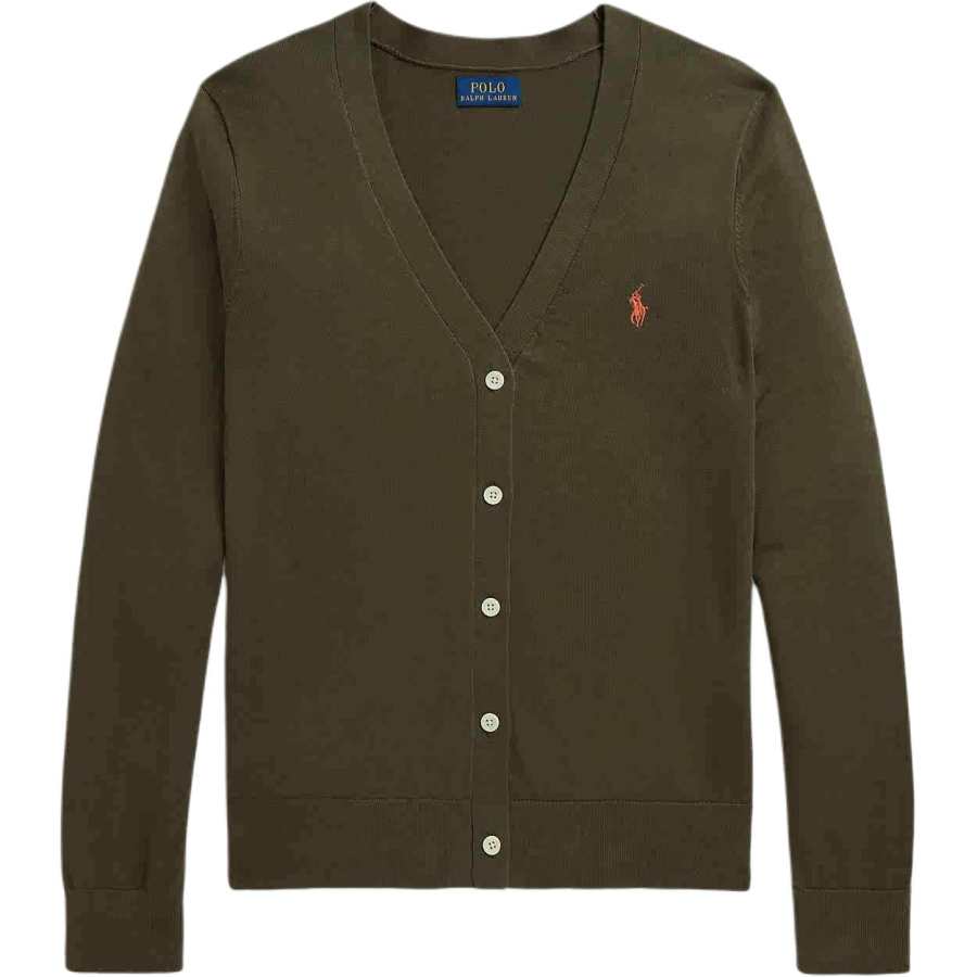 Polo Ralph Lauren Knitwear Women's Dark Green V Neck Moderate Straight Fit