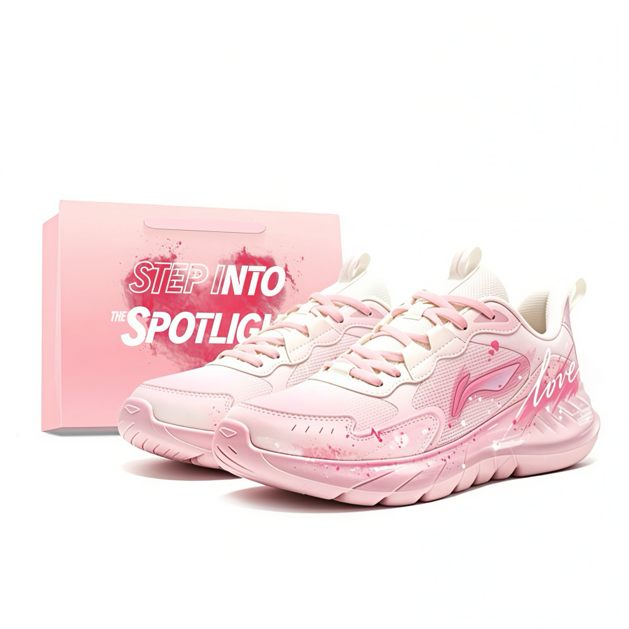 Li-Ning Li Ning Light Lanying Running Shoes Women's Low Top Pink