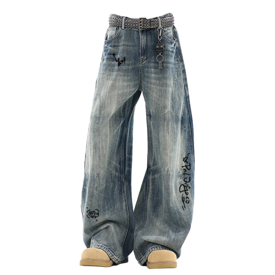 PAL ONGACO Jeans Unisex Moderate Wide Leg Pants