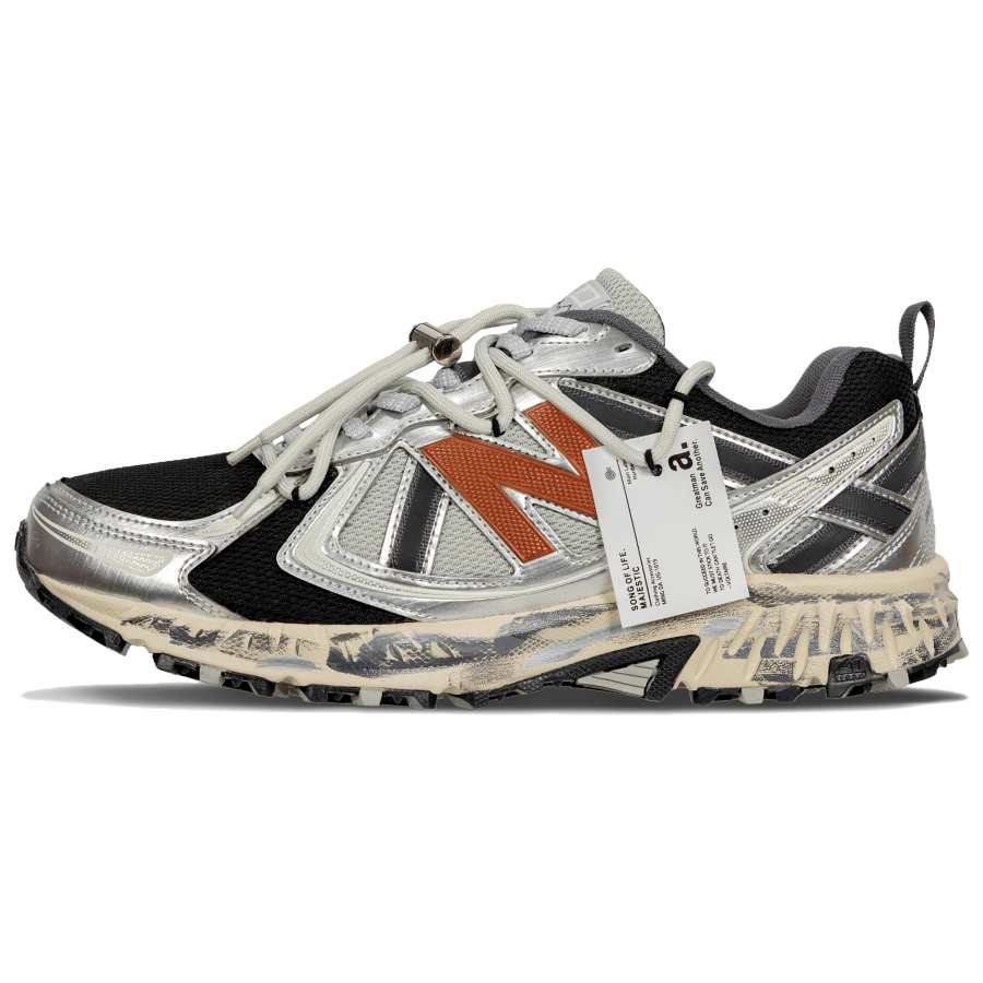 New Balance New Balance NB 410 V5 Running Shoes Unisex Low Top Black Silver Orange