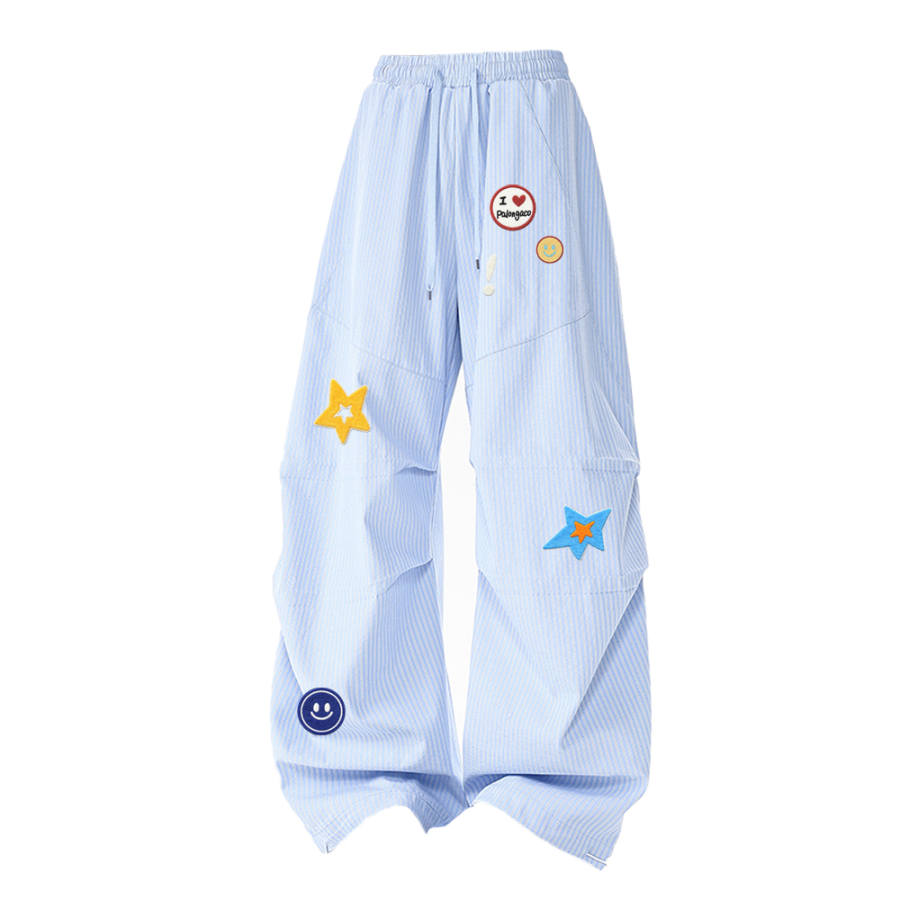 PAL ONGACO Casual Pants Unisex Moderate Wide Leg Pants