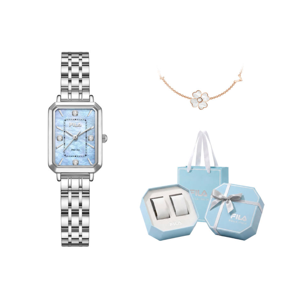 FILA ELEGANT Wrist Watches Quartz Movement Steel Strap Blue Dial Women's Watch