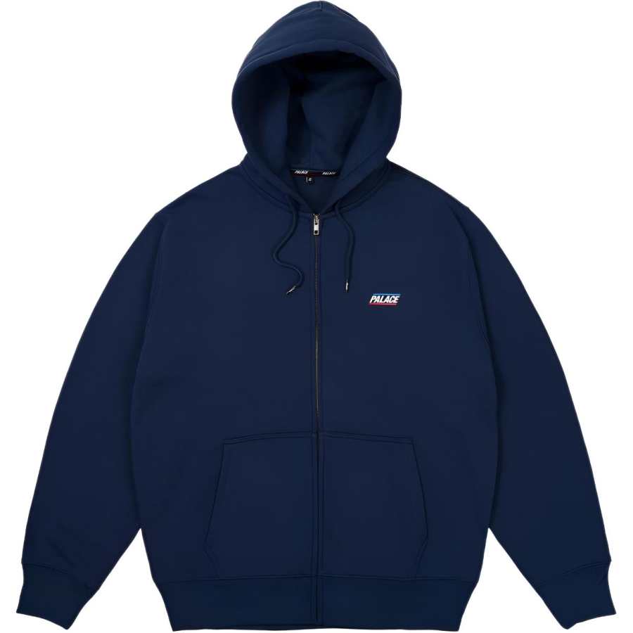 PALACE SS26 Drop 2 Summer Collection BASICALLY A ZIP HOOD NAVY Sweatshirt Unisex