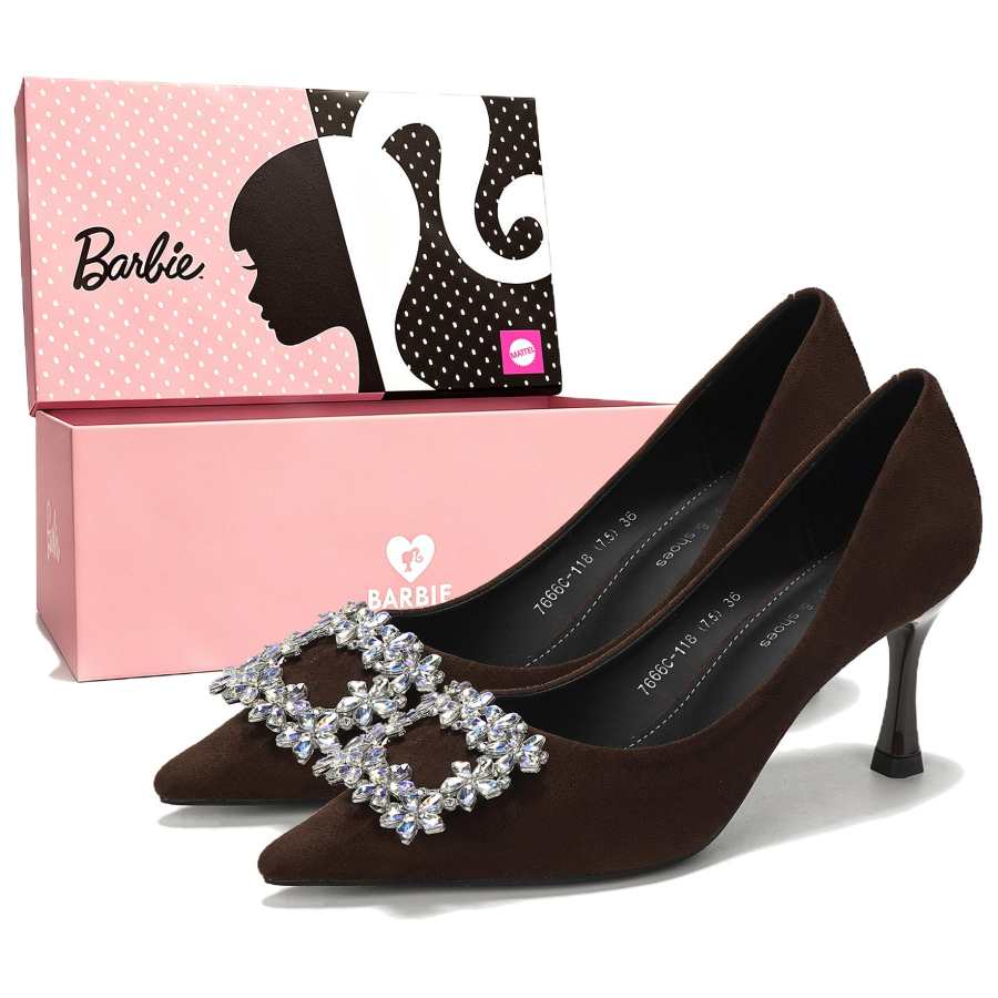 Barbie High Heels Women's Brown/Army Green/Black