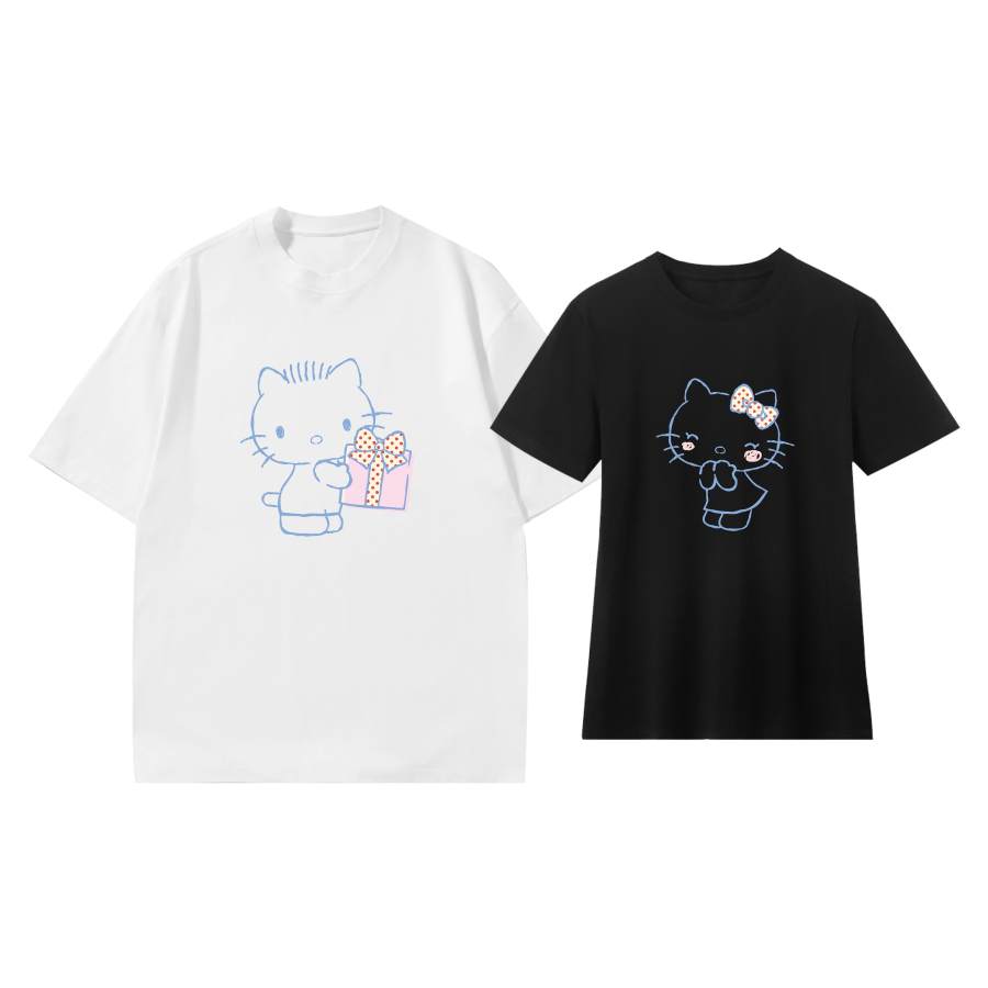 Sanrio Hello Kitty Couple Sets Unisex Crew Neck Moderate