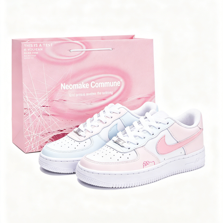 Nike Nike Air Force 1 Nike Air Force 1 Leather Slip Resistant Anti Kick Abrasion Resistant Low top Kids' Skateboarding Shoes