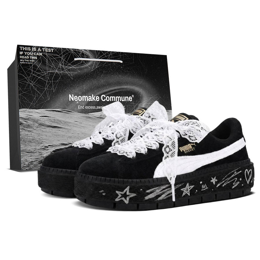 PUMA Platform Trace Skateboard Shoes Women's Low Top White
