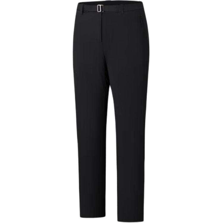 ANTA Casual Pants Women's Black Moderate Straight Fit Pants