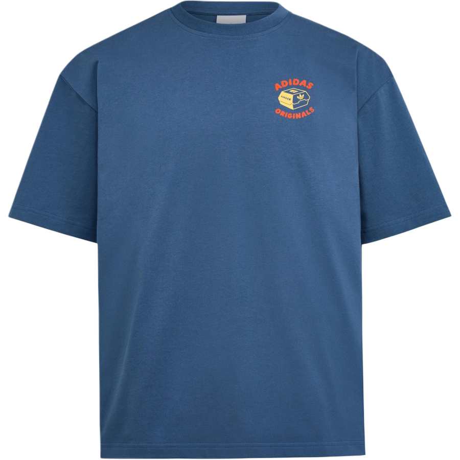 Adidas Originals T Shirts Unisex Wonder Asphalt Gray Crew Neck Moderate