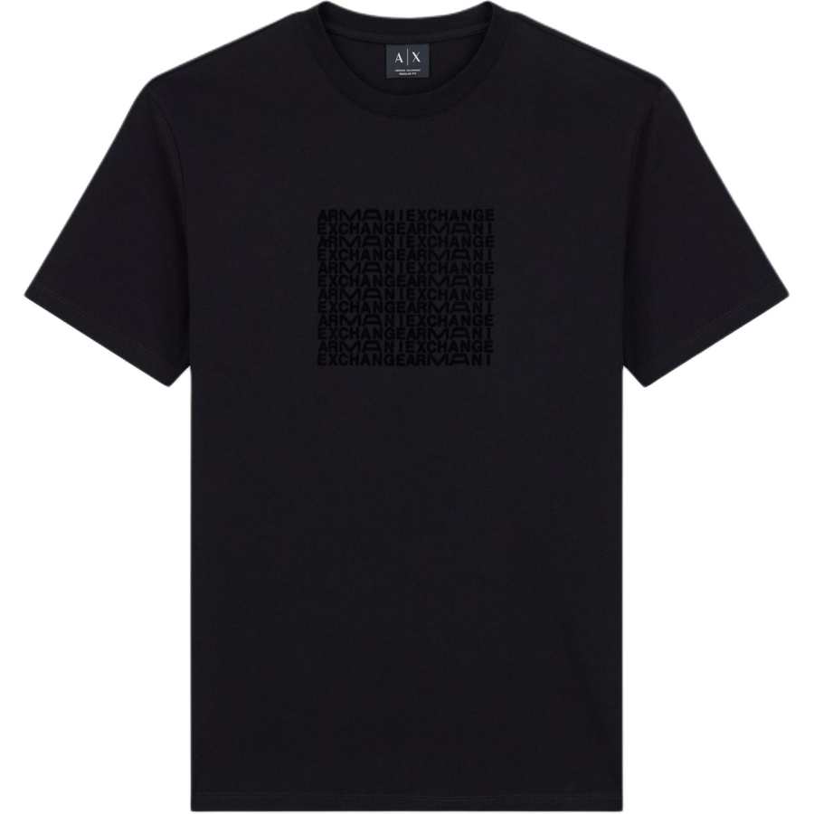 ARMANI EXCHANGE T Shirts Men's Black Crew Neck Moderate