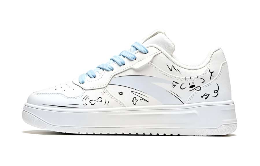 ANTA Easy Skateboard Shoes Men's Low Top Ice Blue