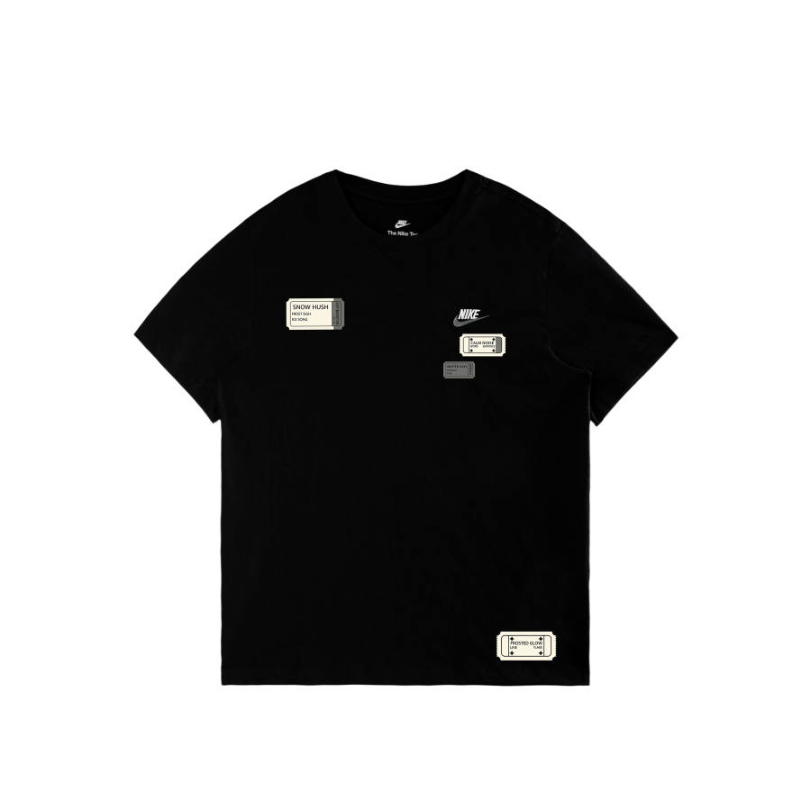 Nike Nike Sportswear Club T Shirts Men's Black/White/Dark Gray Crew Neck Moderate