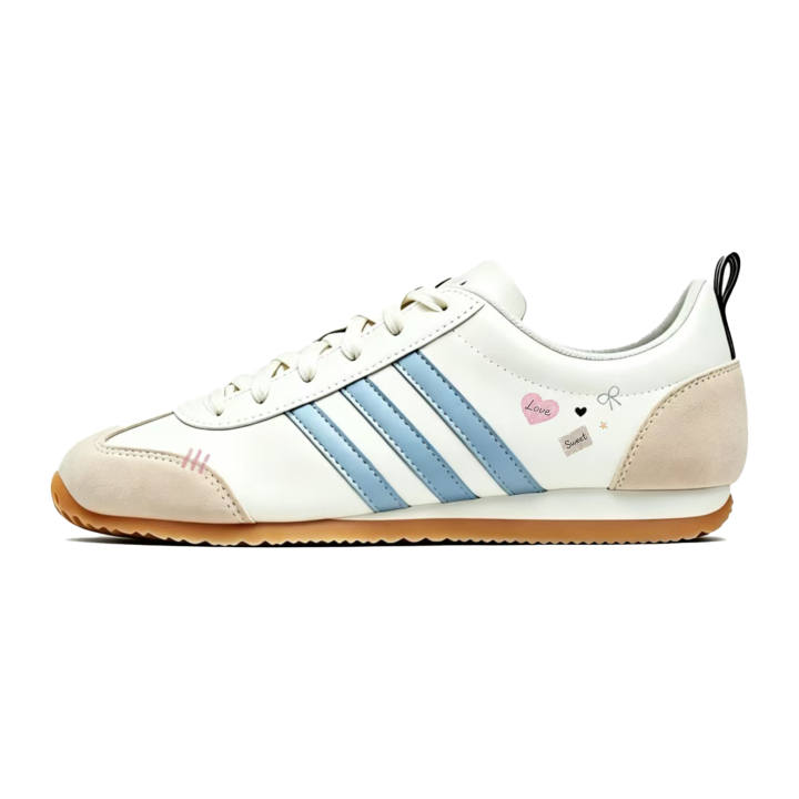 Adidas Adidas VS JOG 2.0 German Army Trainers Unisex Low Top White Blue Pink Brown Multicolor