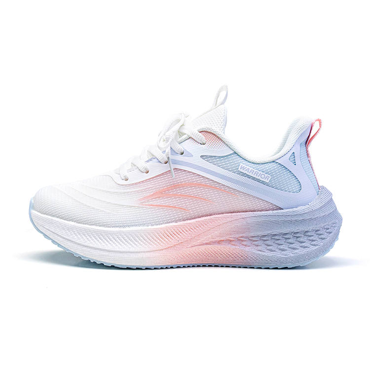 WARRIOR Running Shoes Women's Low Top Pink White Dusty Blue