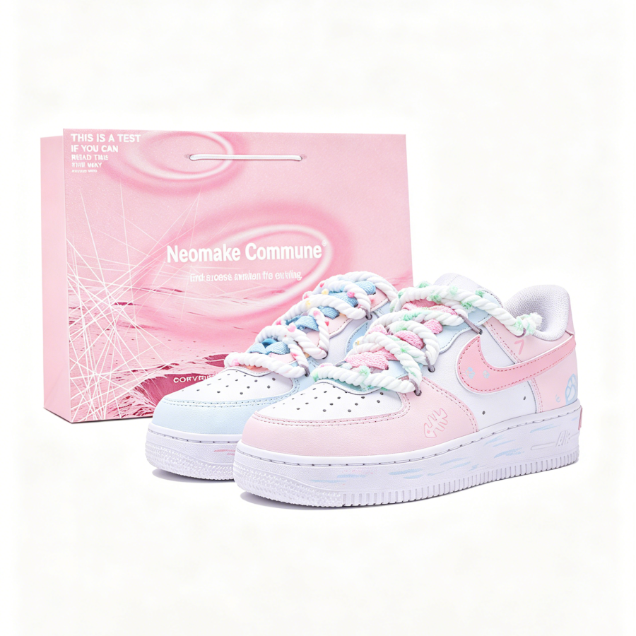 Nike Nike Air Force 1 Air Force 1 Leather Mismatched Color Slip Resistant Abrasion Resistant