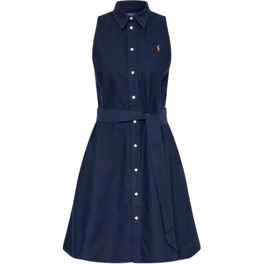 Polo Ralph Lauren SS26 Sleeveless Dress A Width Women's Navy Blue