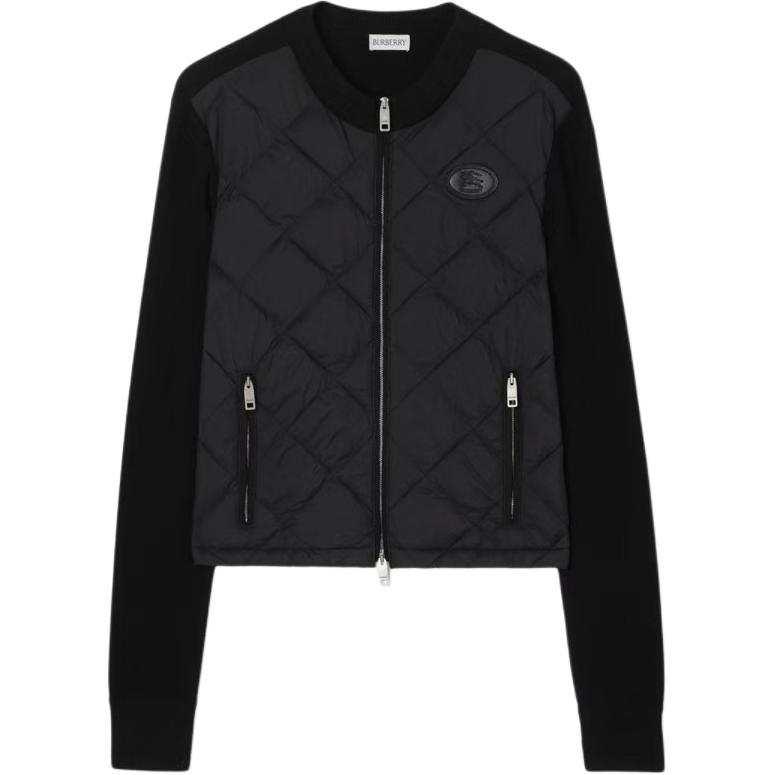 Burberry Puffer Jackets Women's Black Moderate Straight Fit