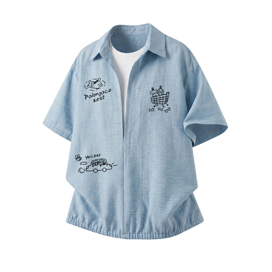 PAL ONGACO Polo Shirts Unisex Polo Collar Thin Straight Fit