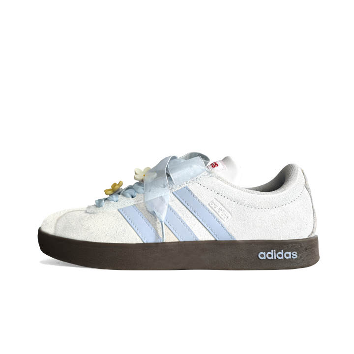 Adidas Adidas VL COURT 2.0 Skateboard Shoes Unisex Low Top White Blue Multicolor
