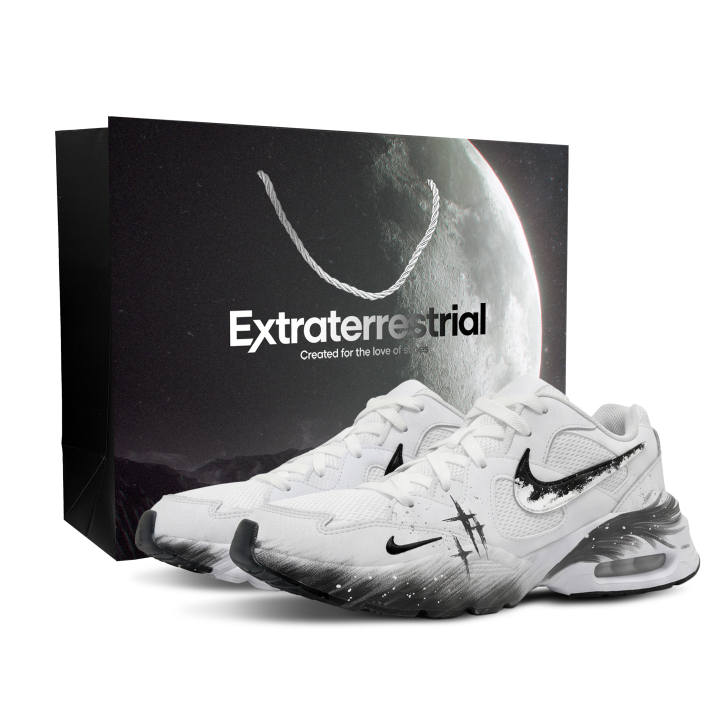 Nike Nike Air Max Fusion Running Shoes Men's Low Top White Black Gradient Colorway