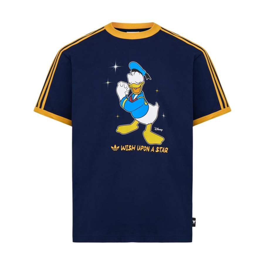 Adidas Originals X Disney T Shirts Unisex Dark Indigo Crew Neck Moderate