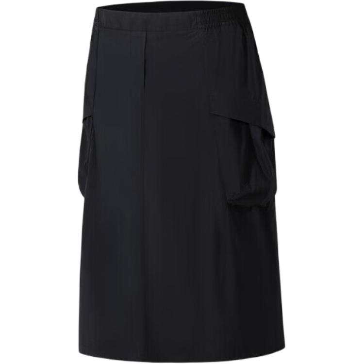 ANTA Casual Long Skirts Women's Black Moderate Long Skirt