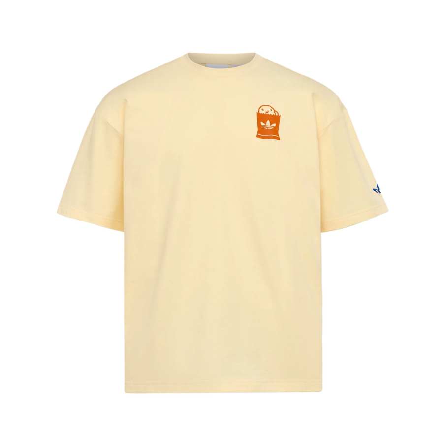 Adidas Originals T Shirts Unisex Warm Vanilla Crew Neck Moderate