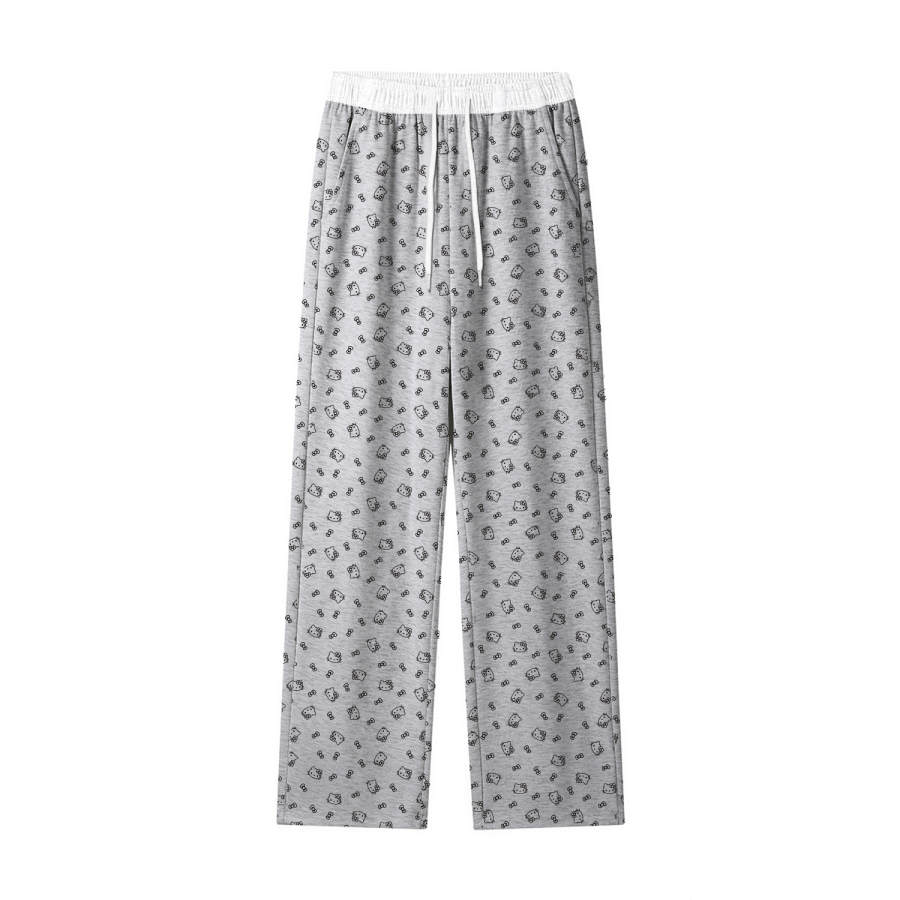 Sanrio X Hello Kitty Hello Kitty Casual Pants Women's Moderate Straight Fit Pants