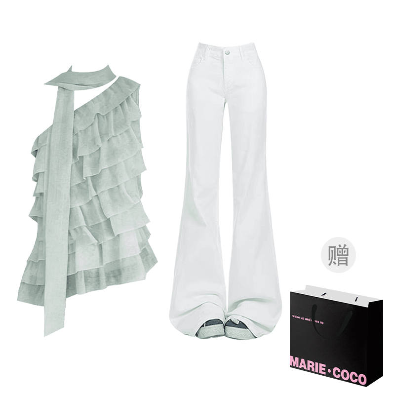 MARIE·COCO Casual Suits Women's Asymmetrical Shoulder Moderate
