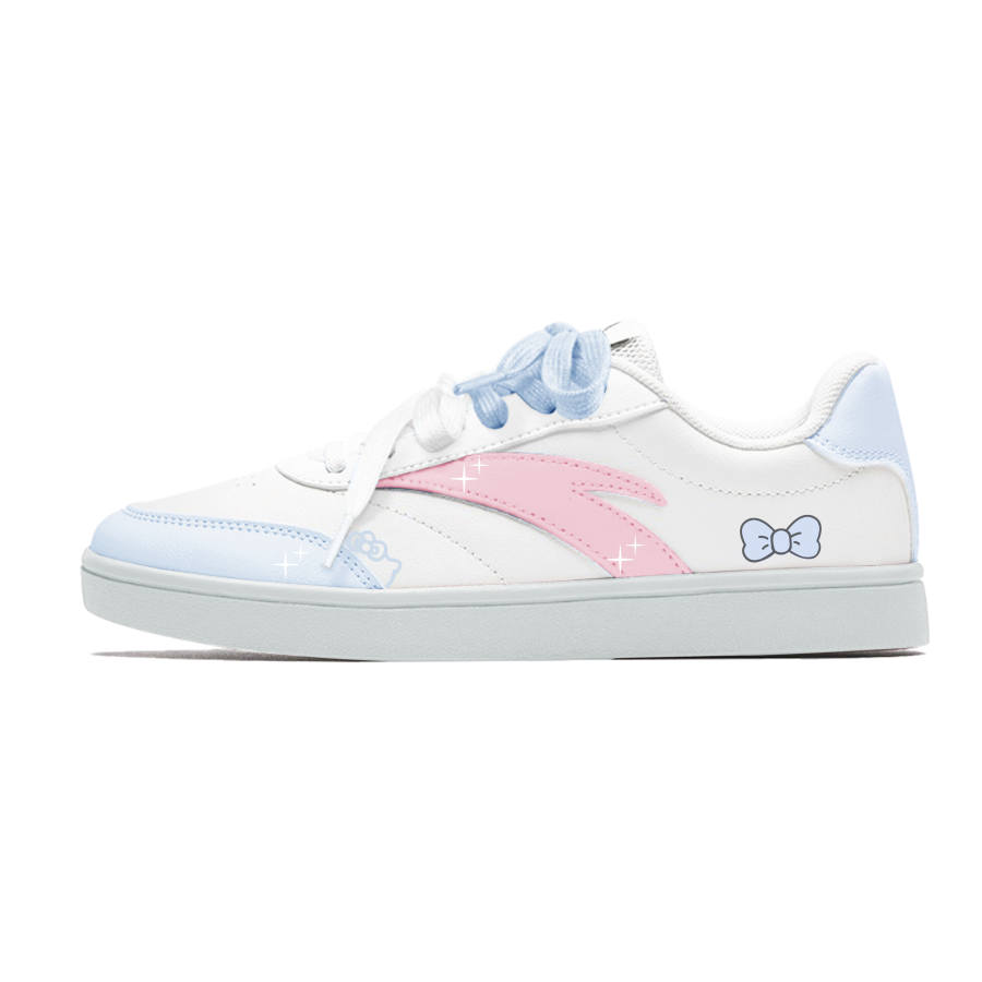 ANTA Active Skateboard Shoes Women's Low Top White Pink Blue