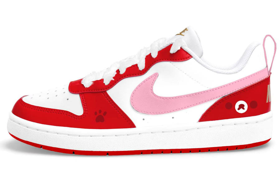 Nike Nike Court Borough Skateboard Shoes Unisex Low Top Red
