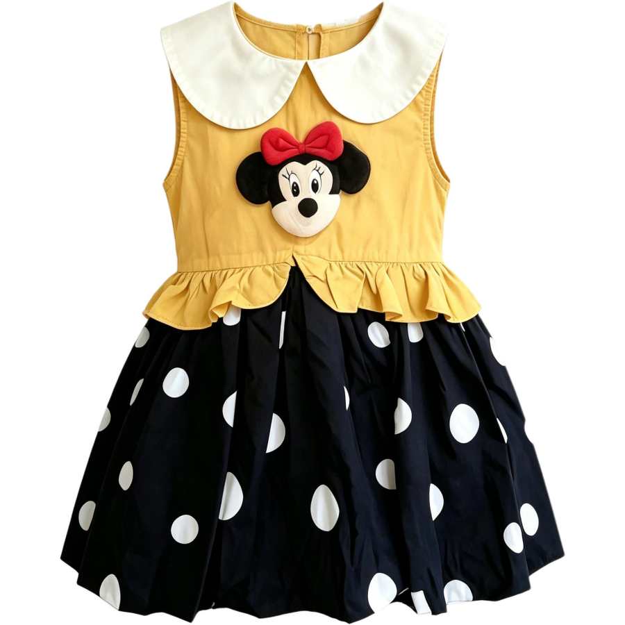 Disney Pre School Dresses Peter Pan Collar Moderate Short Skirt Non Stretch