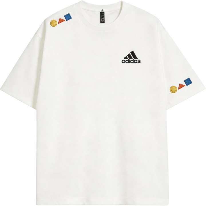 Adidas Adidas MUST HAVES T Shirts Unisex Ecru Crew Neck Moderate Straight Fit