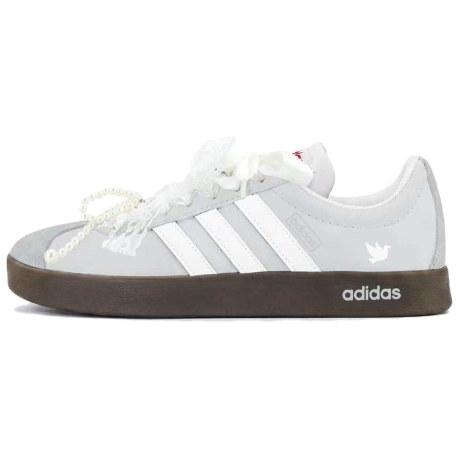 Adidas Adidas VL COURT 2.0 Skateboard Shoes Unisex Low Top Gray/White