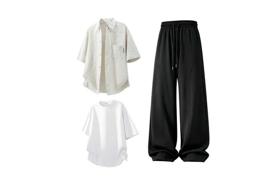 WARRIOR WARRIOR Shirt Matching Sets Unisex Lapel Thin