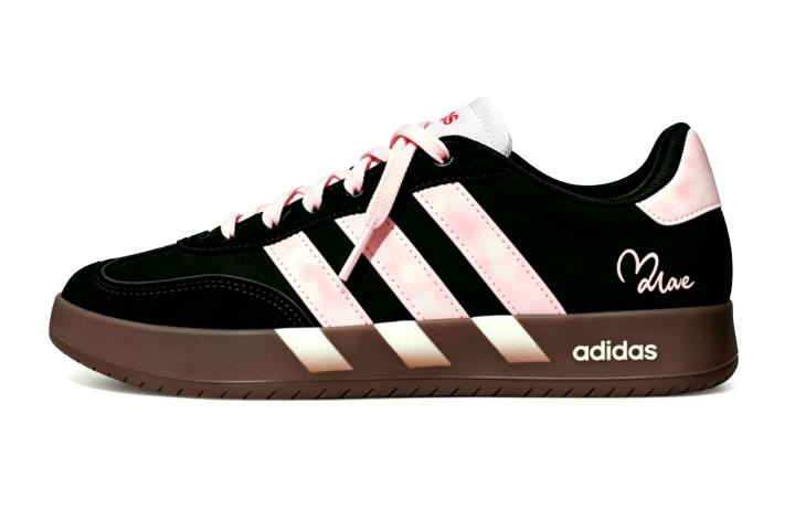 Adidas Adidas BARREDA German Army Trainers Unisex Low Top Black Pink/Pink Black