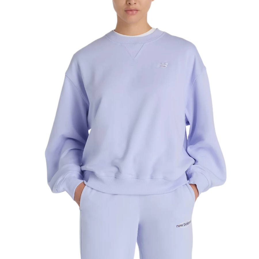 New Balance New Balance Athletics French Terry Sweatshirts Women's Dawn Purple Crew Neck Moderate