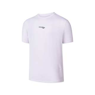 Saucony Running T Shirts Men's Pearl White Crew Neck Thin