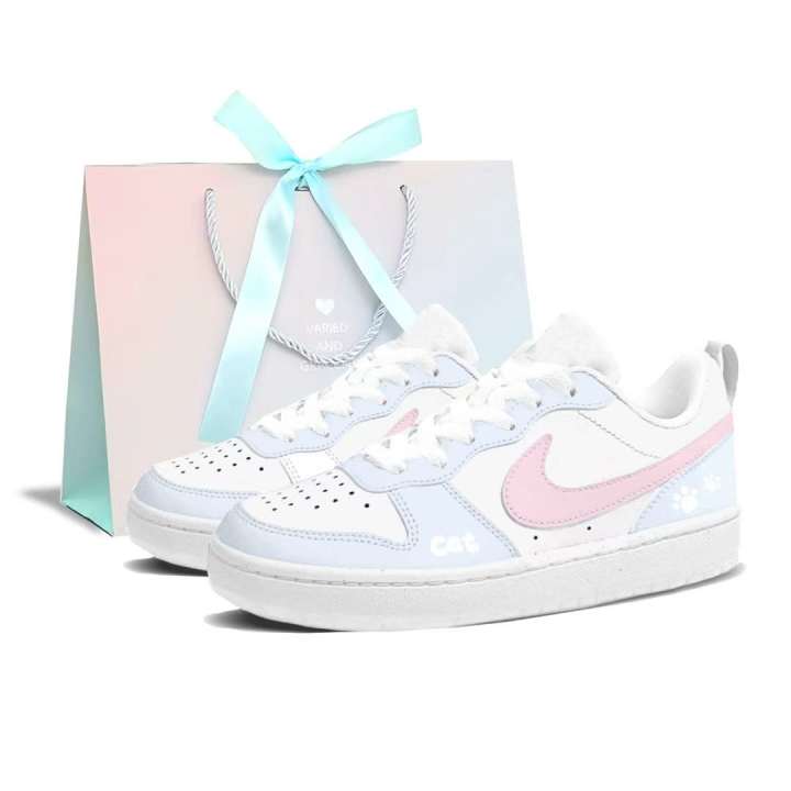 Nike Nike Court Borough Skateboard Shoes Unisex Low Top Light Blue
