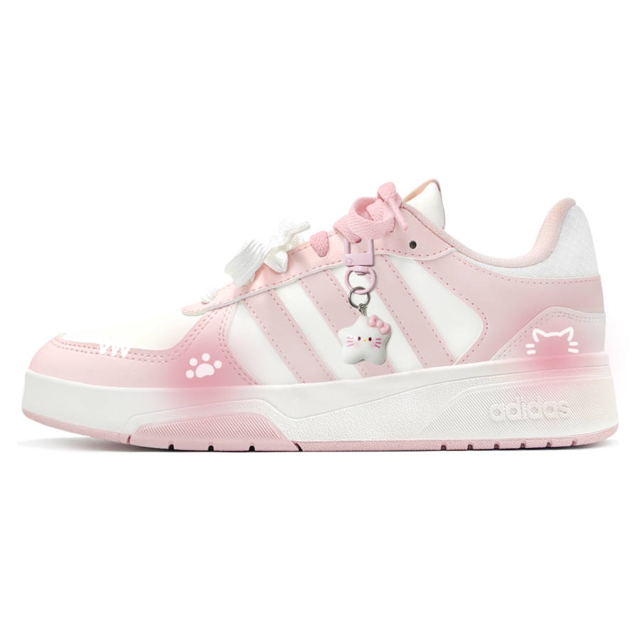 Adidas Adidas COURTBEAT Skateboard Shoes Unisex Low Top Pink/White