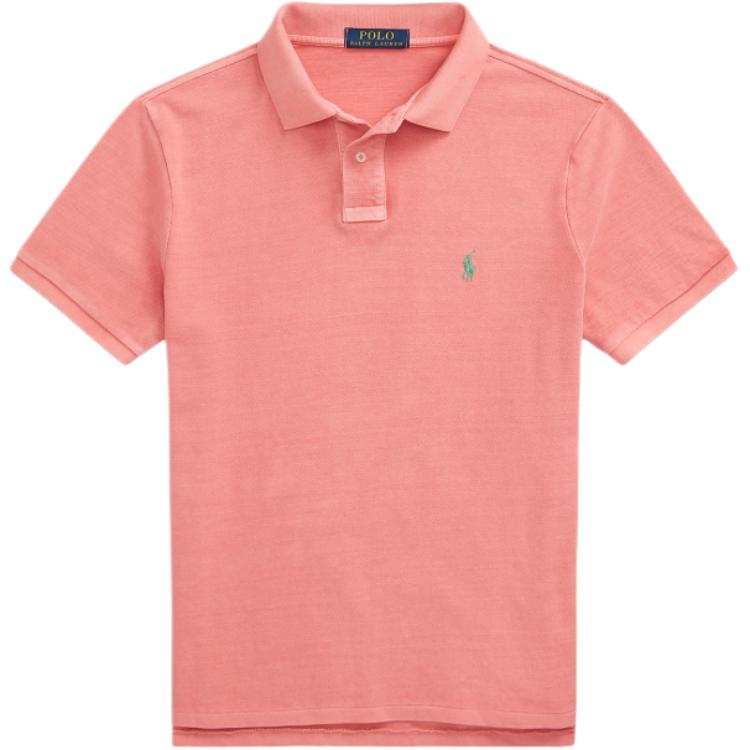 Polo Ralph Lauren Polo Shirts Men's Pink Polo Collar Moderate Straight Fit