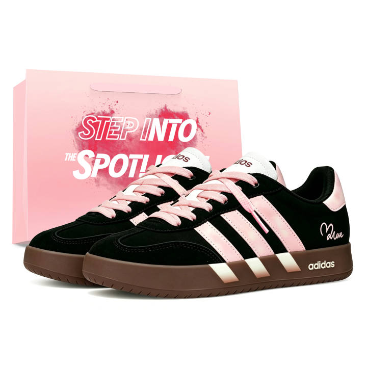 Adidas Adidas BARREDA German Army Trainers Unisex Low Top Black Pink/Pink Black
